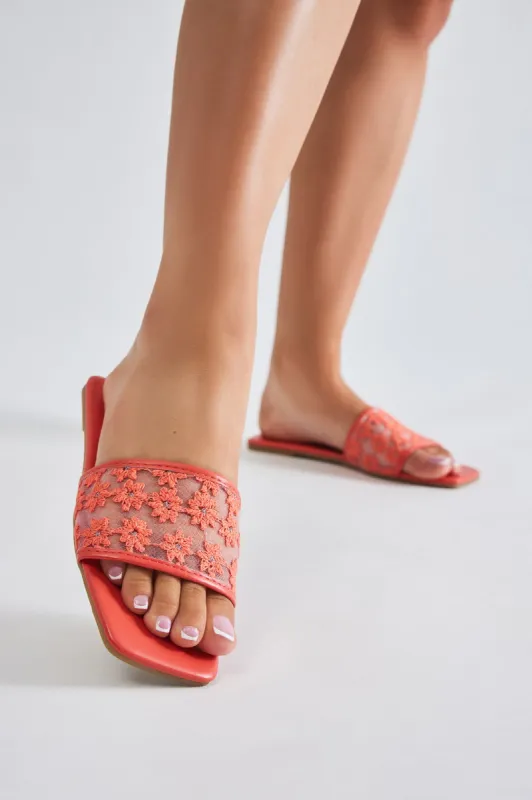 Got To Have Floral Sandals - Coral sold by Fashion Nova