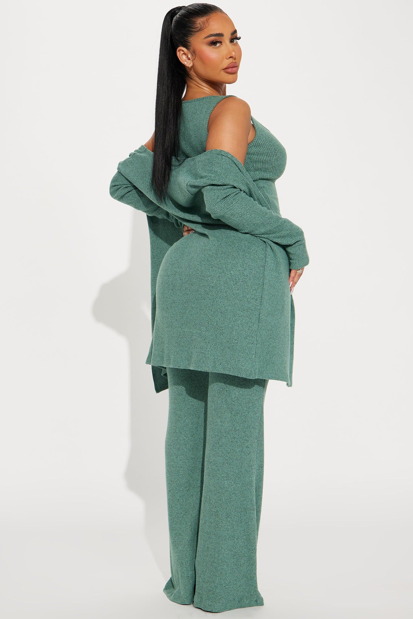Calm N Cozy 3 Piece Pant Set - Sage sold by Fashion Nova product image thumbnail 3