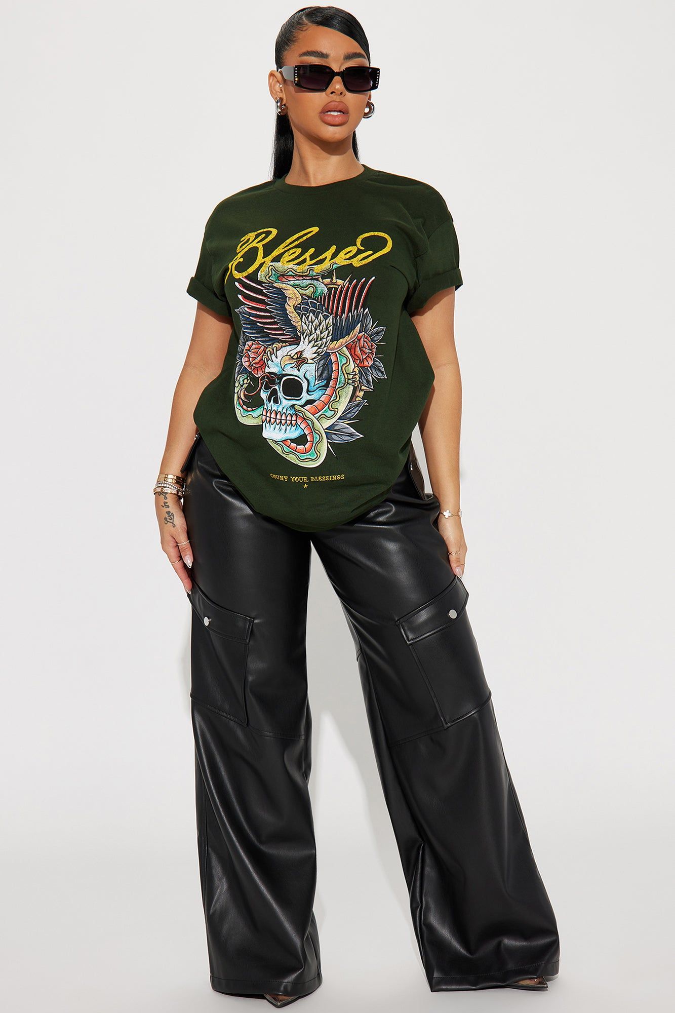 Blessed Graphic Tshirt - Green sold by Fashion Nova product image thumbnail 2