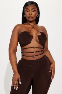 Sassy Mood Pant Set - Brown sold by Fashion Nova