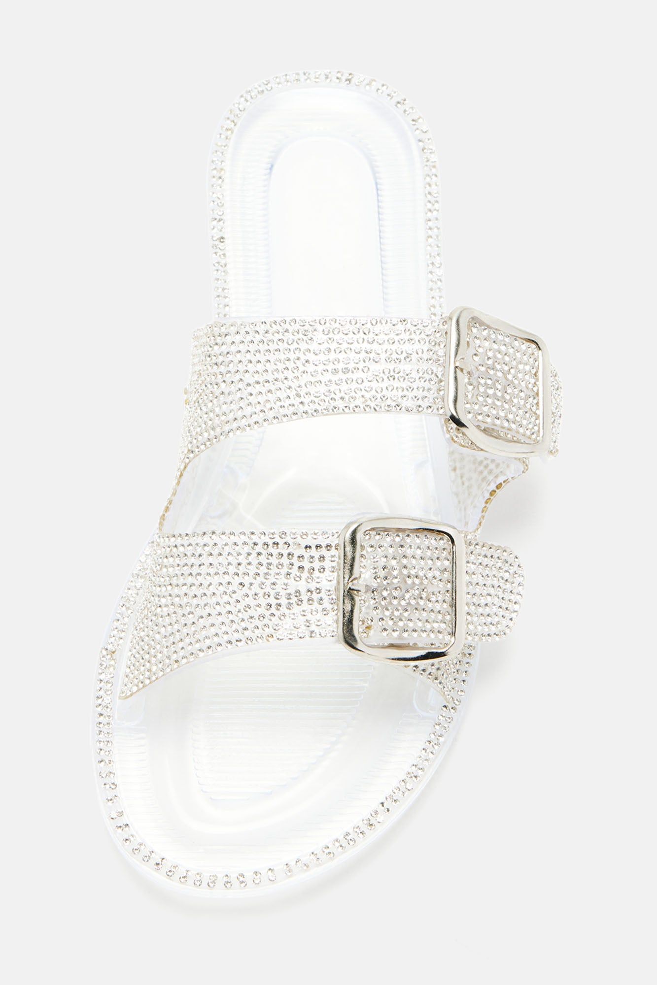 Past Time Flat Sandals - Clear sold by Fashion Nova product image thumbnail 5