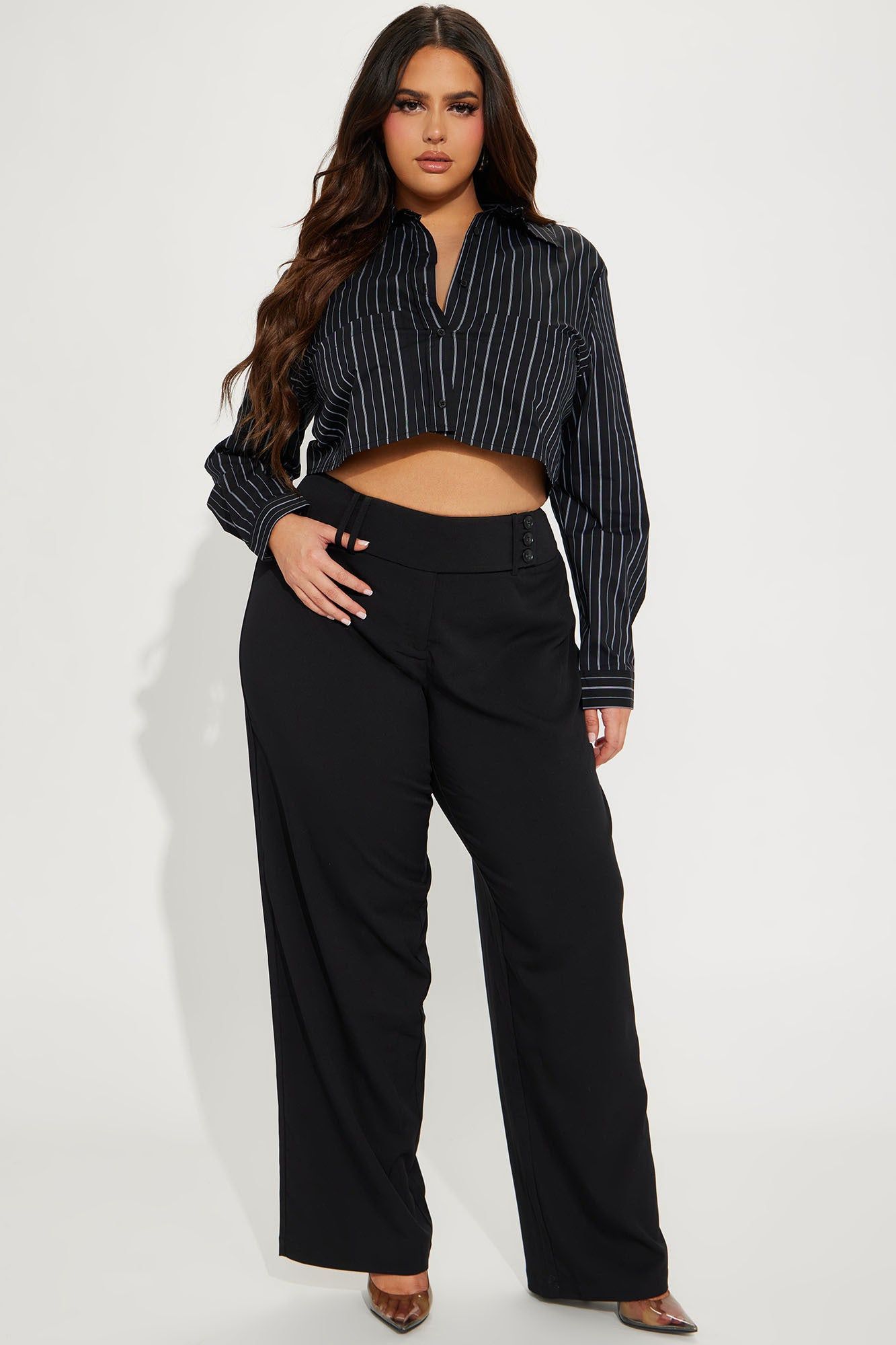 Stepping Out Low Rise Trouser - Black sold by Fashion Nova product image thumbnail 4
