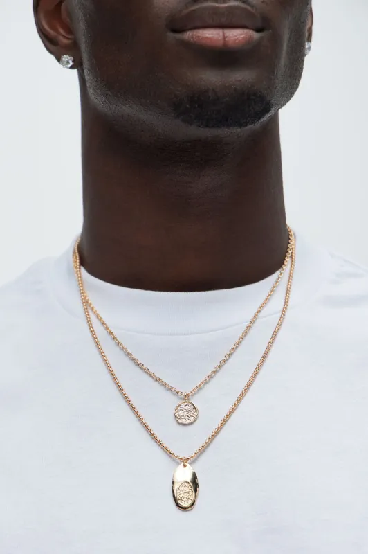 Wits' End 2 Piece Set Necklace - Gold sold by Fashion Nova