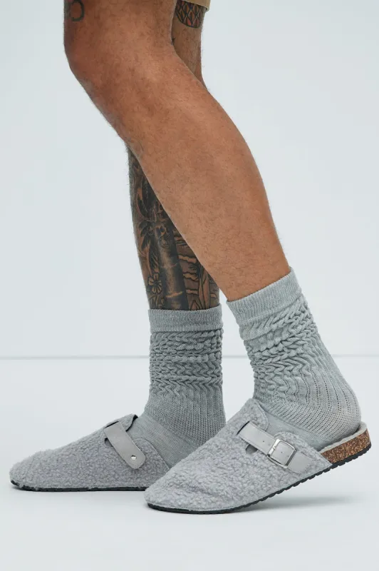 Keep It Comfy Mule - Grey sold by Fashion Nova