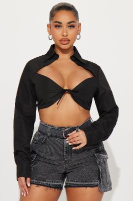 High Energy Blouse Top - Black sold by Fashion Nova