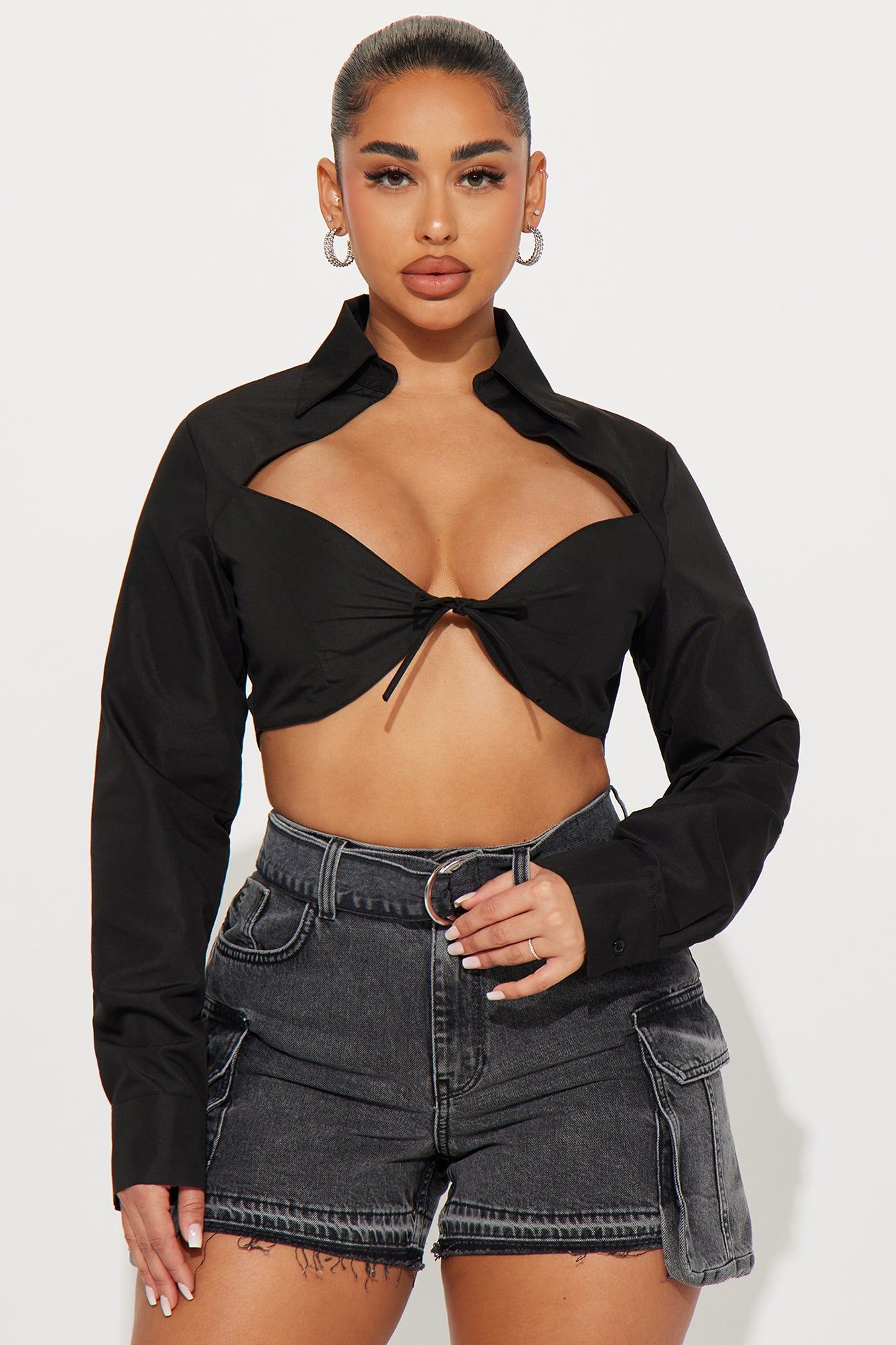 High Energy Blouse Top - Black sold by Fashion Nova