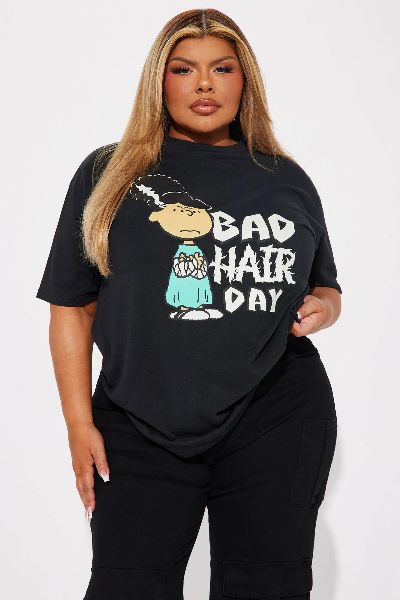 Bad Hair Day Peanuts Tee - Black sold by Fashion Nova product image thumbnail 4