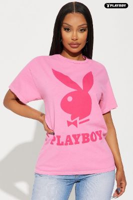 Iconic Playboy Bunny Tee - Hot Pink sold by Fashion Nova