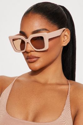 Tan Goddess Sunglasses - Nude sold by Fashion Nova