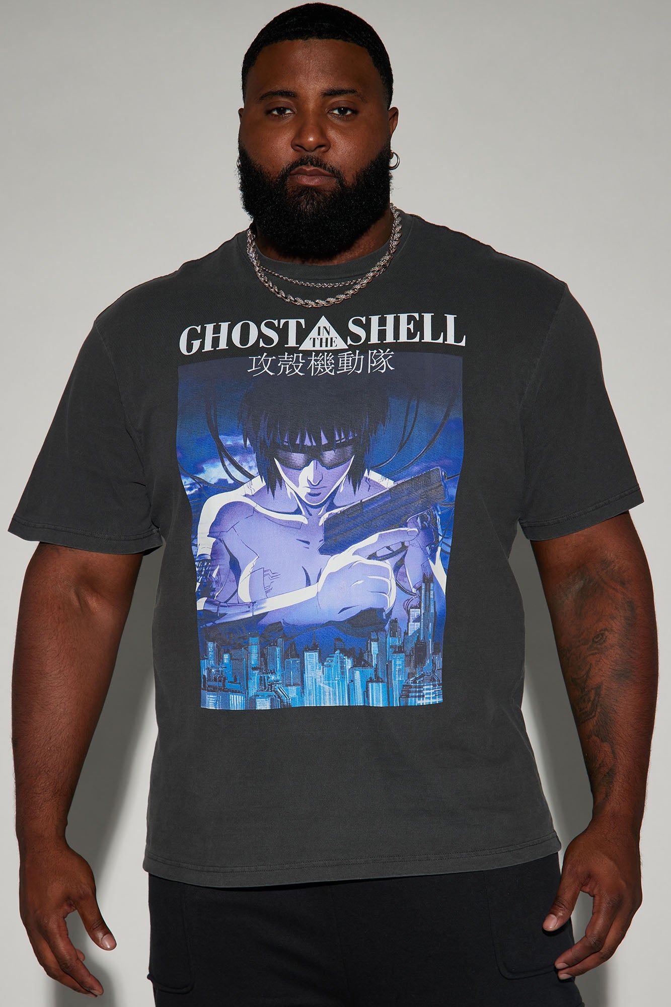Ghost In The Shell Oversized Short Sleeve Tee - Black sold by Fashion Nova product image thumbnail 4