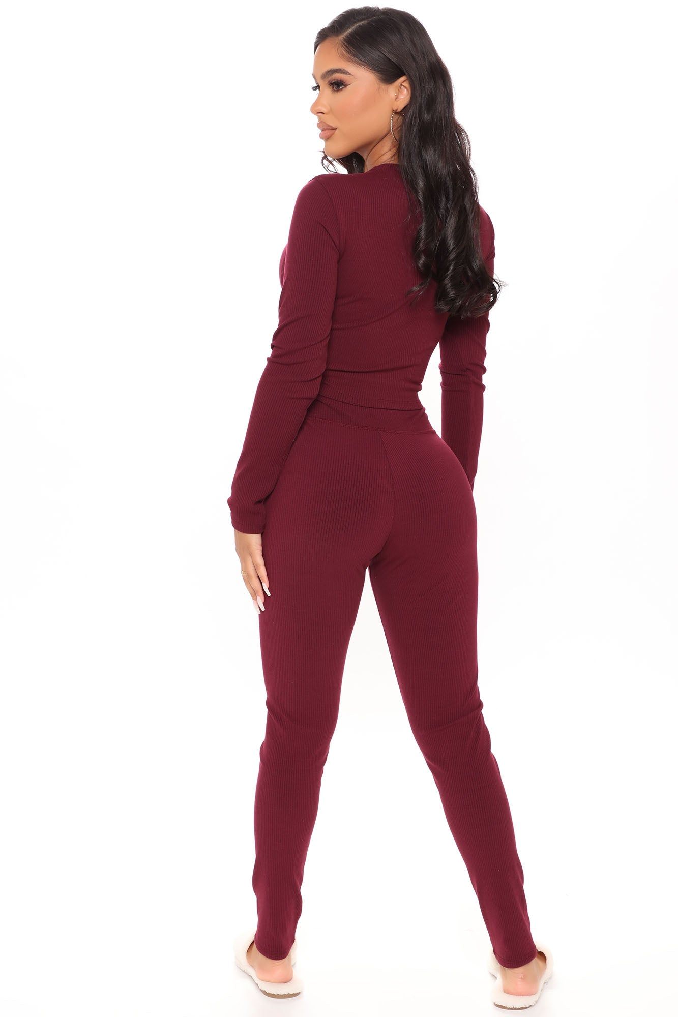 Classy And Cute Legging Set - Burgundy sold by Fashion Nova product image thumbnail 4