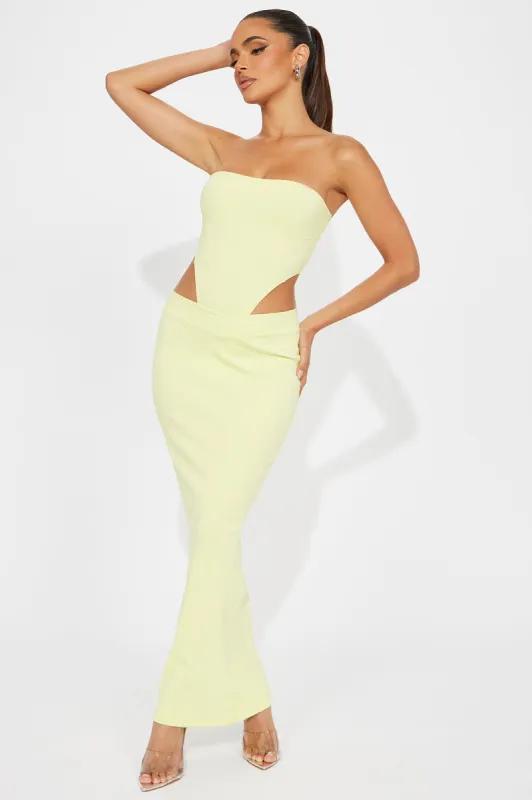 Isabelle Snatched Skirt Set - Citron sold by Fashion Nova