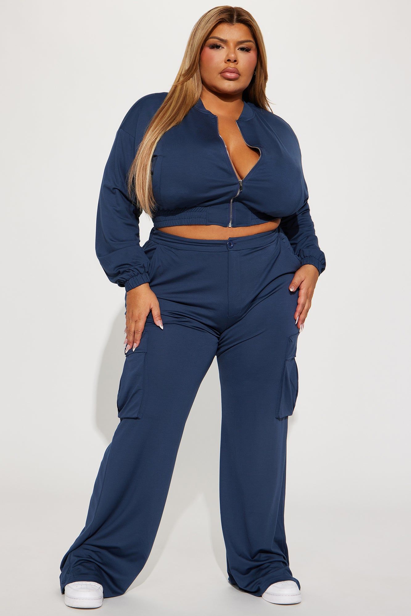 Keep Up With Me Cargo Pant Set - Navy sold by Fashion Nova product image thumbnail 4