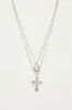 Charming Cross Necklace - Silver sold by Fashion Nova