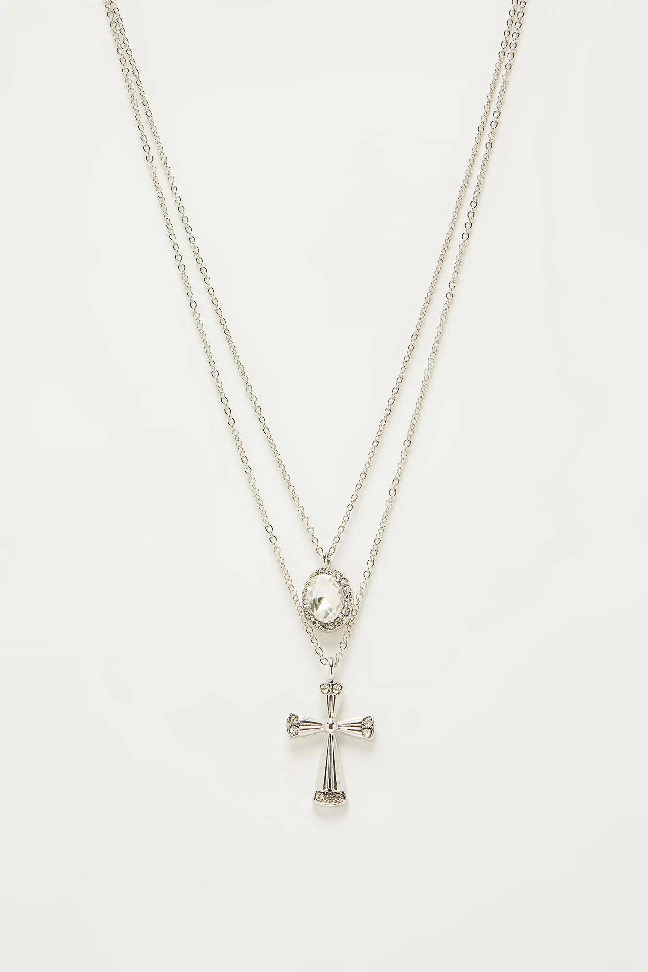 Charming Cross Necklace - Silver sold by Fashion Nova product image thumbnail 3