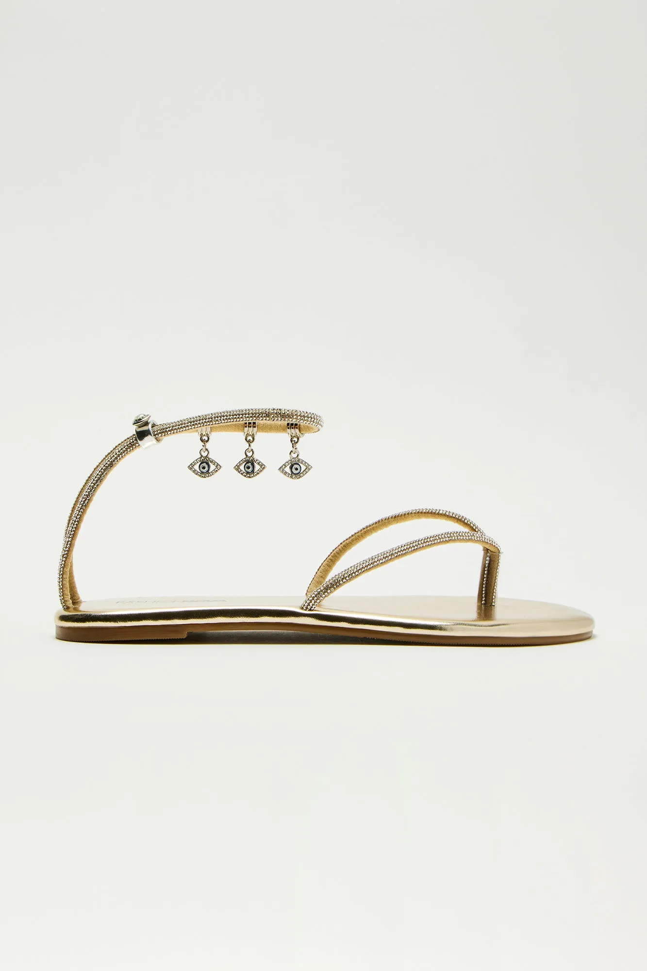 Evil Eye Goddess Flat Sandals - Gold sold by Fashion Nova product image thumbnail 5