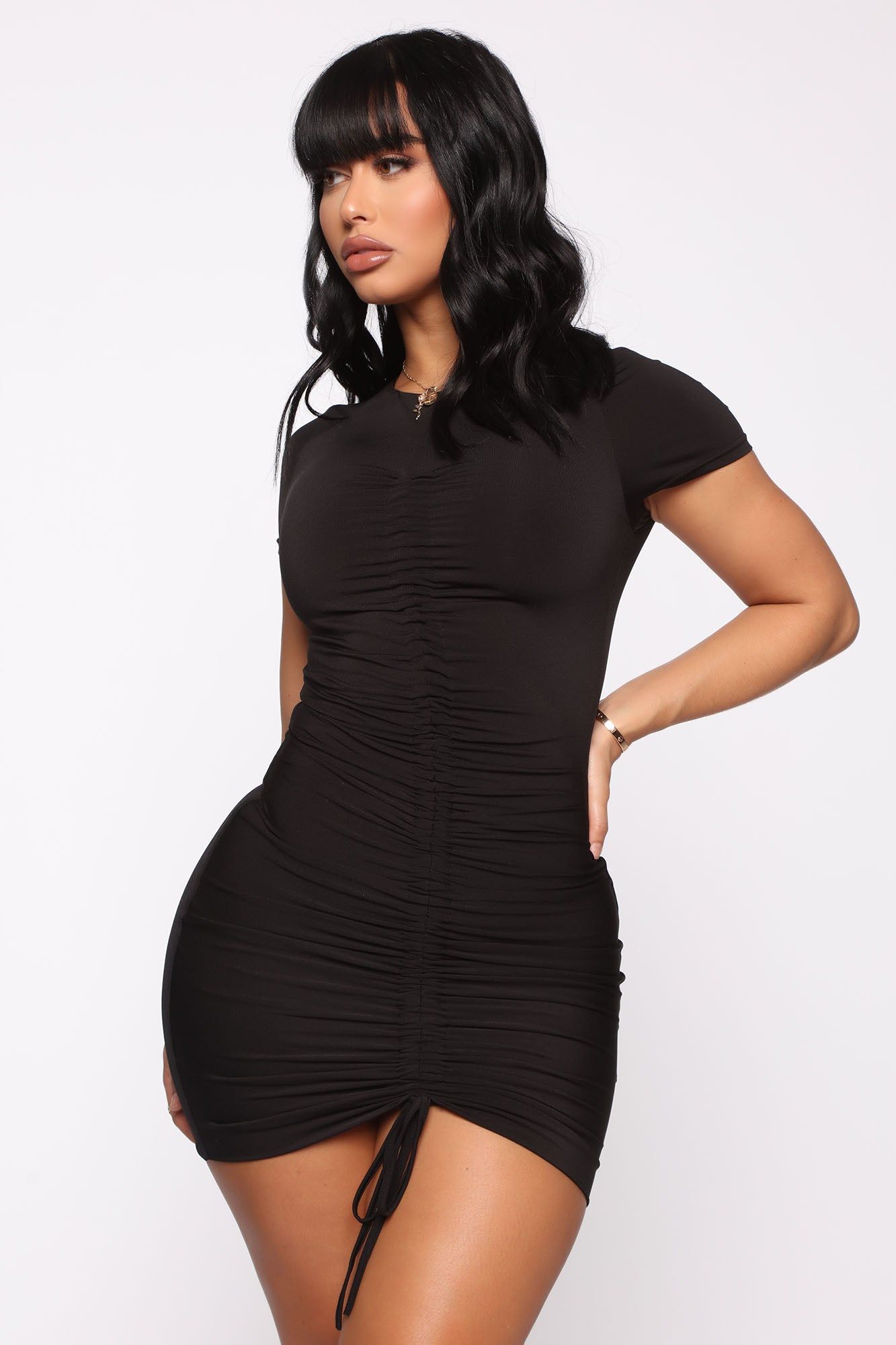 My Simple Self Mini Dress - Black sold by Fashion Nova