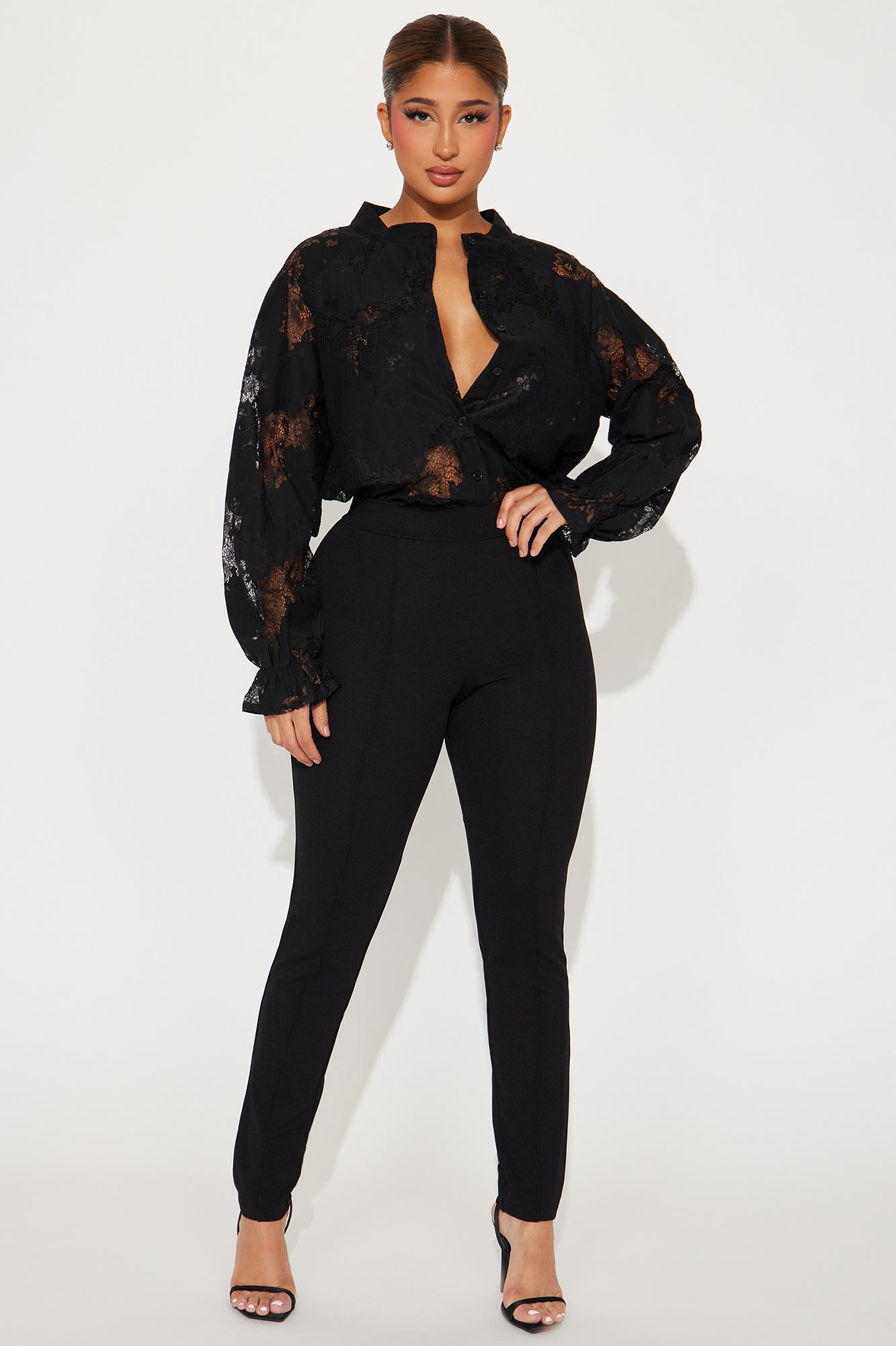 Vicky Skinny Pant - Black sold by Fashion Nova