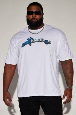 Lost Angeles Short Sleeve Tee - White sold by Fashion Nova