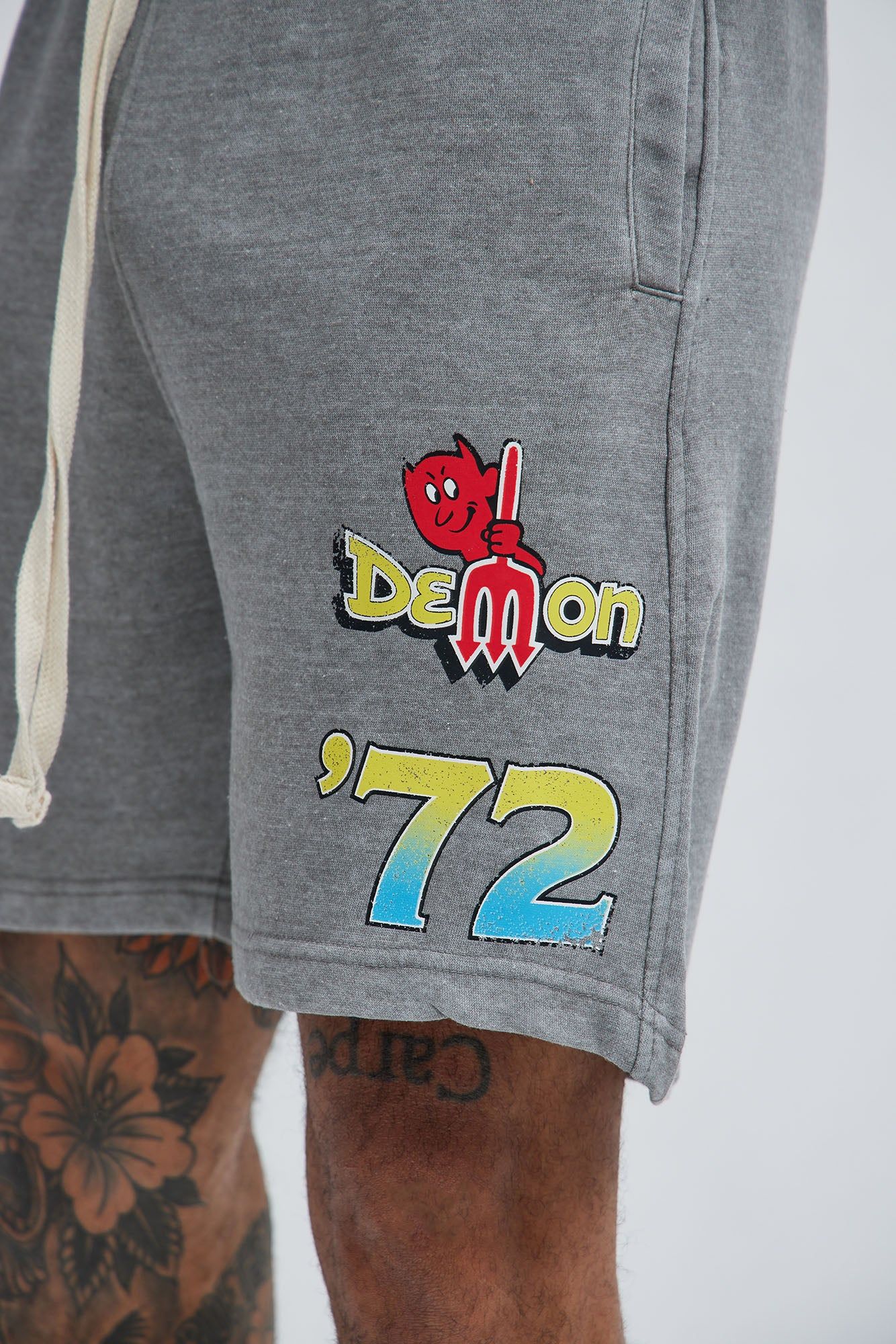 Dodge Demon '72 Shorts - Grey sold by Fashion Nova product image thumbnail 4