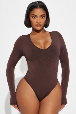 Obsessed With Me Bodysuit - Brown sold by Fashion Nova