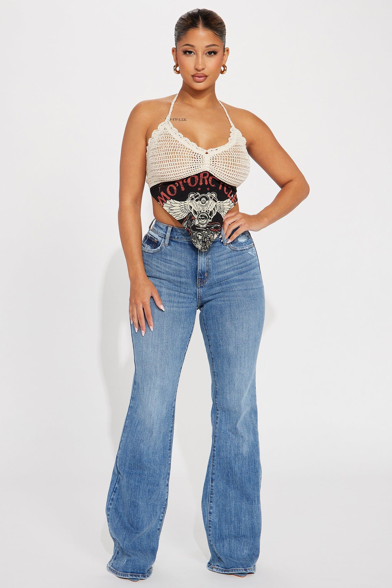 Hot To Handle Crochet Top - Black/combo sold by Fashion Nova product image thumbnail 2