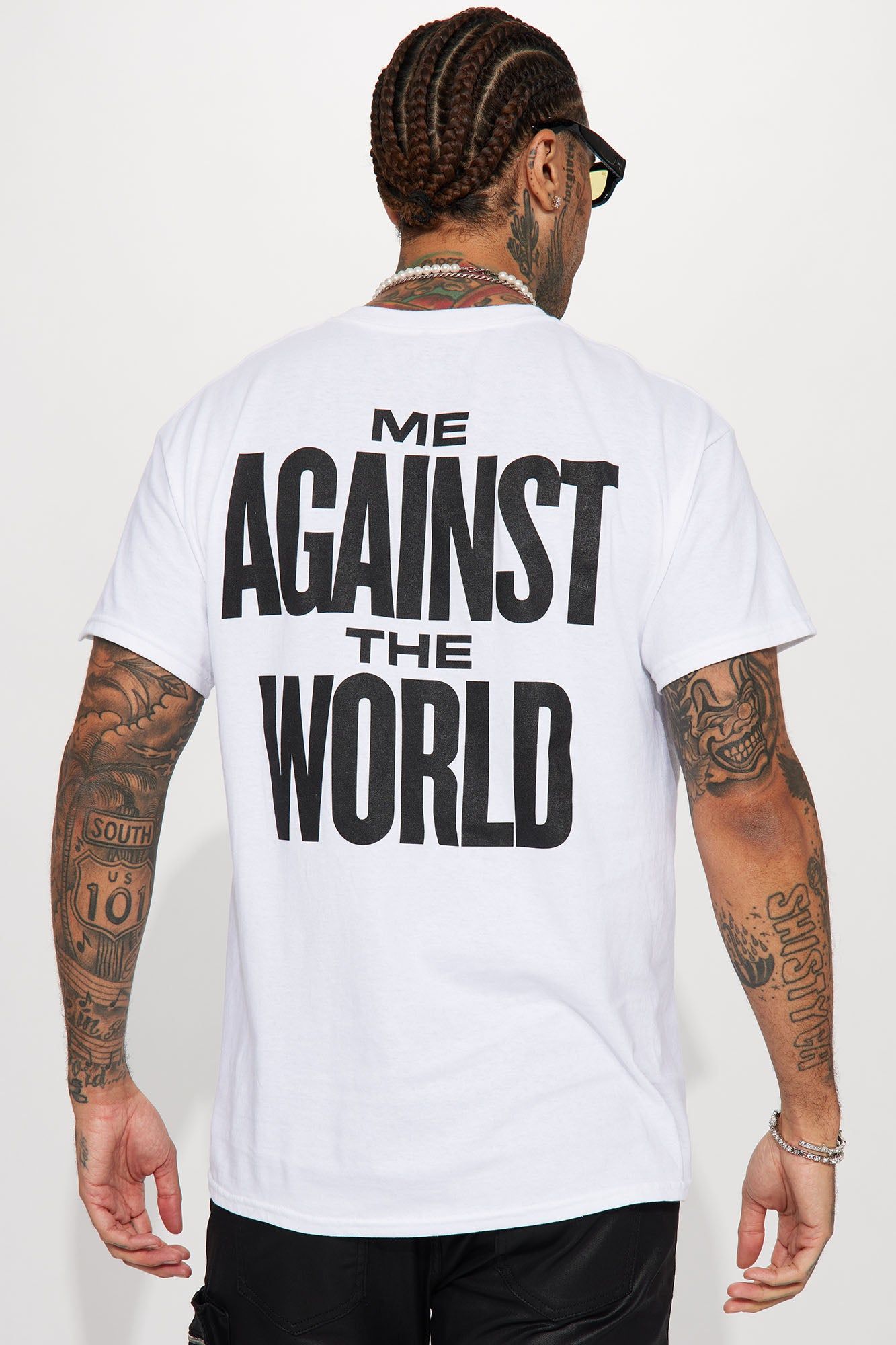 Tupac Me Against The World Short Sleeve Tee - White sold by Fashion Nova product image thumbnail 5