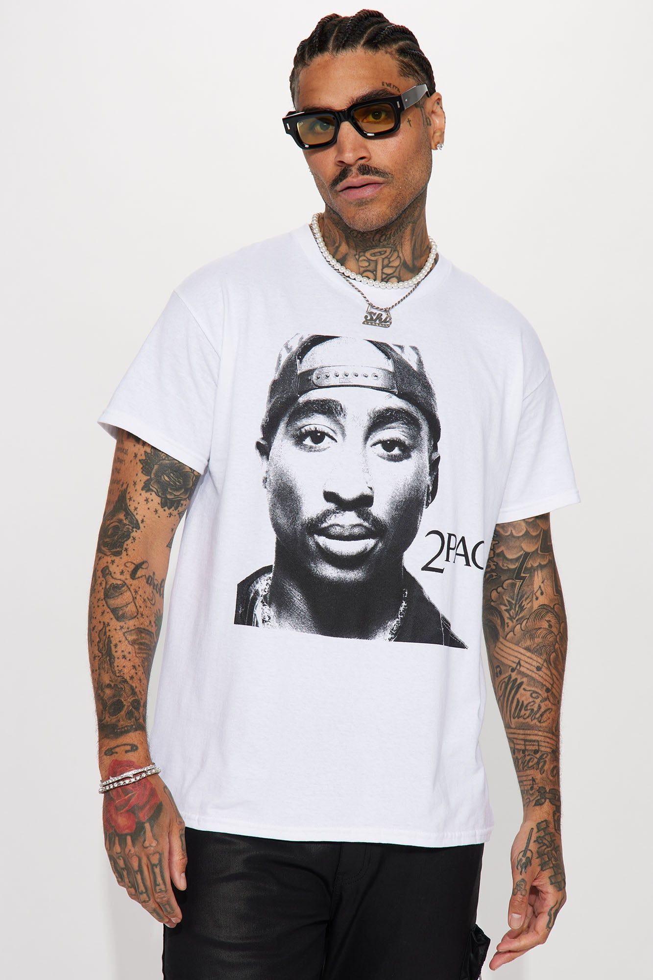 Tupac Me Against The World Short Sleeve Tee - White sold by Fashion Nova