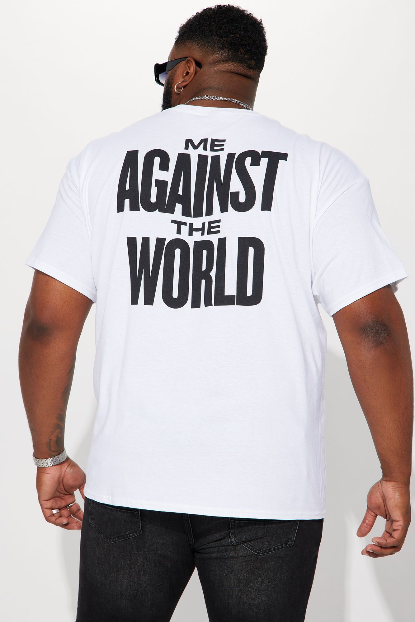Tupac Me Against The World Short Sleeve Tee - White sold by Fashion Nova product image thumbnail 8