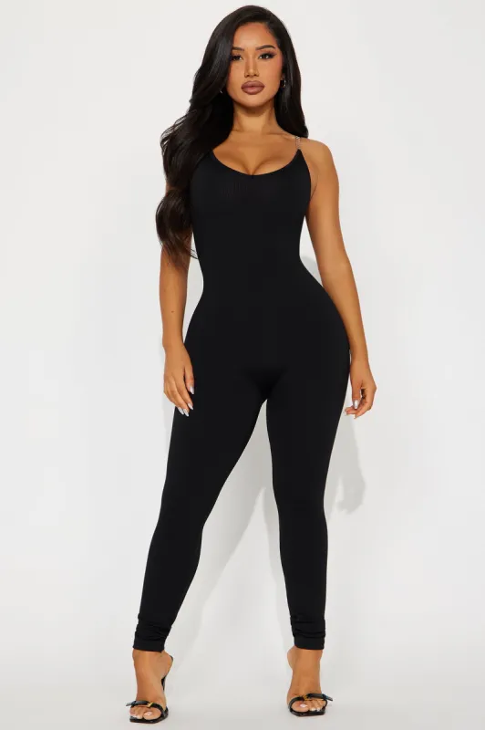 Beatrix Seamless Jumpsuit - Black sold by Fashion Nova