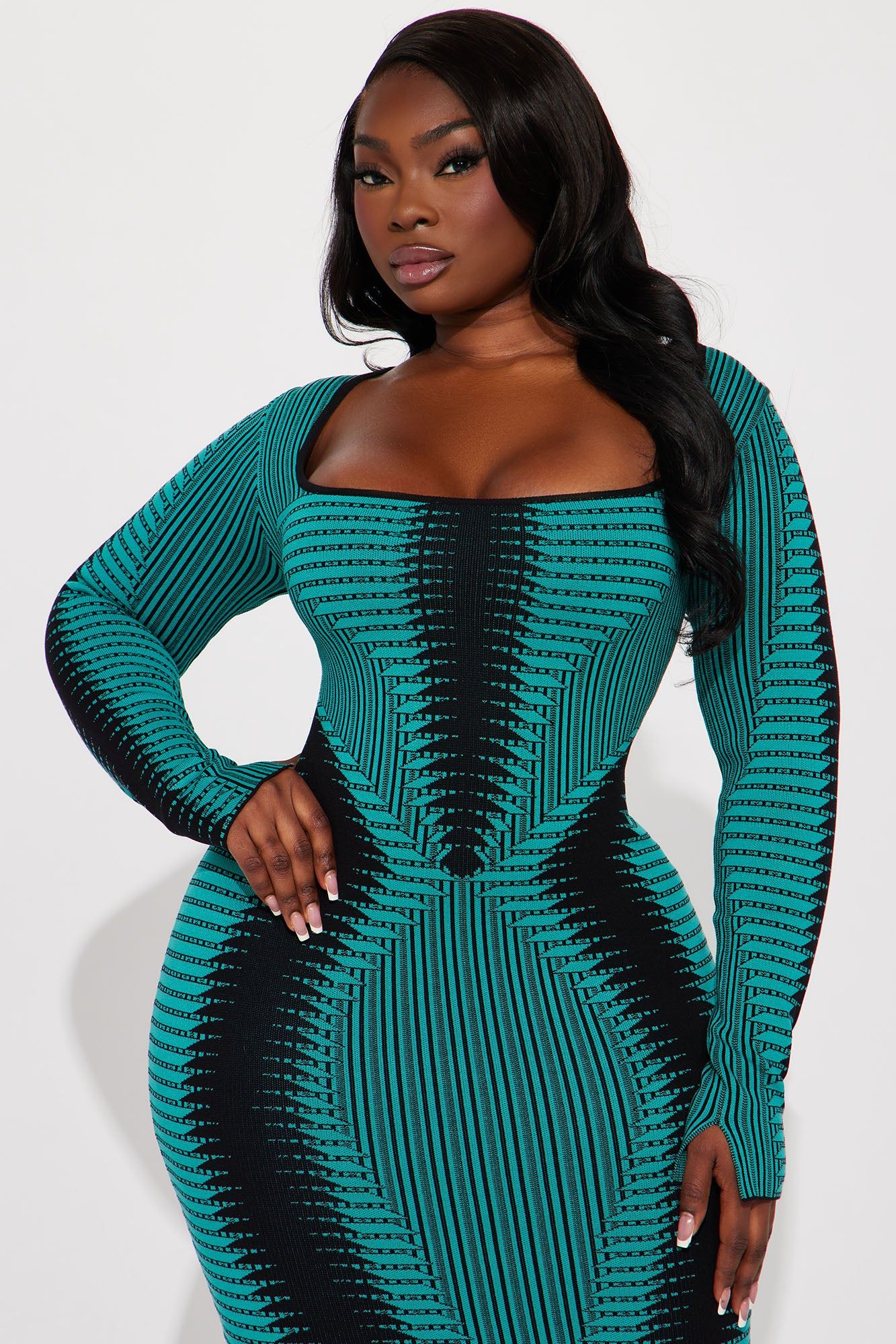 Arianna Sweater Midi Dress - Teal sold by Fashion Nova product image thumbnail 5