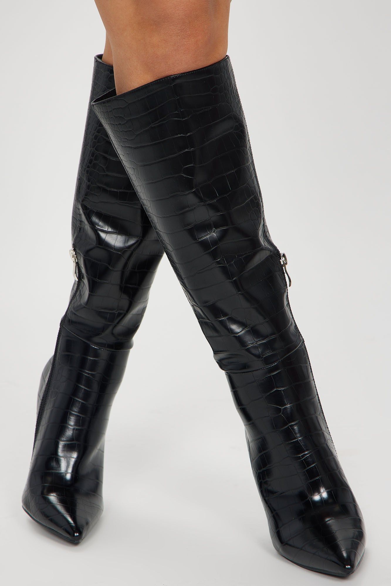 Never Stopping Knee High Boots - Black sold by Fashion Nova product image thumbnail 3