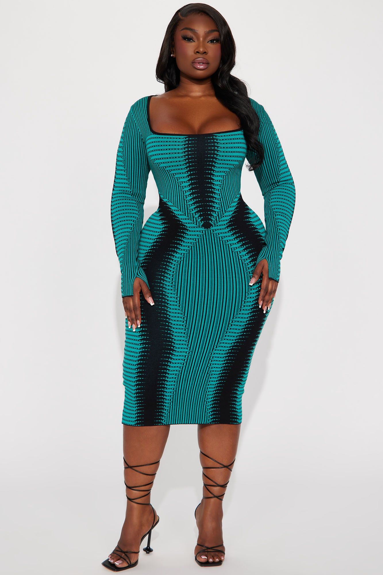 Arianna Sweater Midi Dress - Teal sold by Fashion Nova product image thumbnail 4