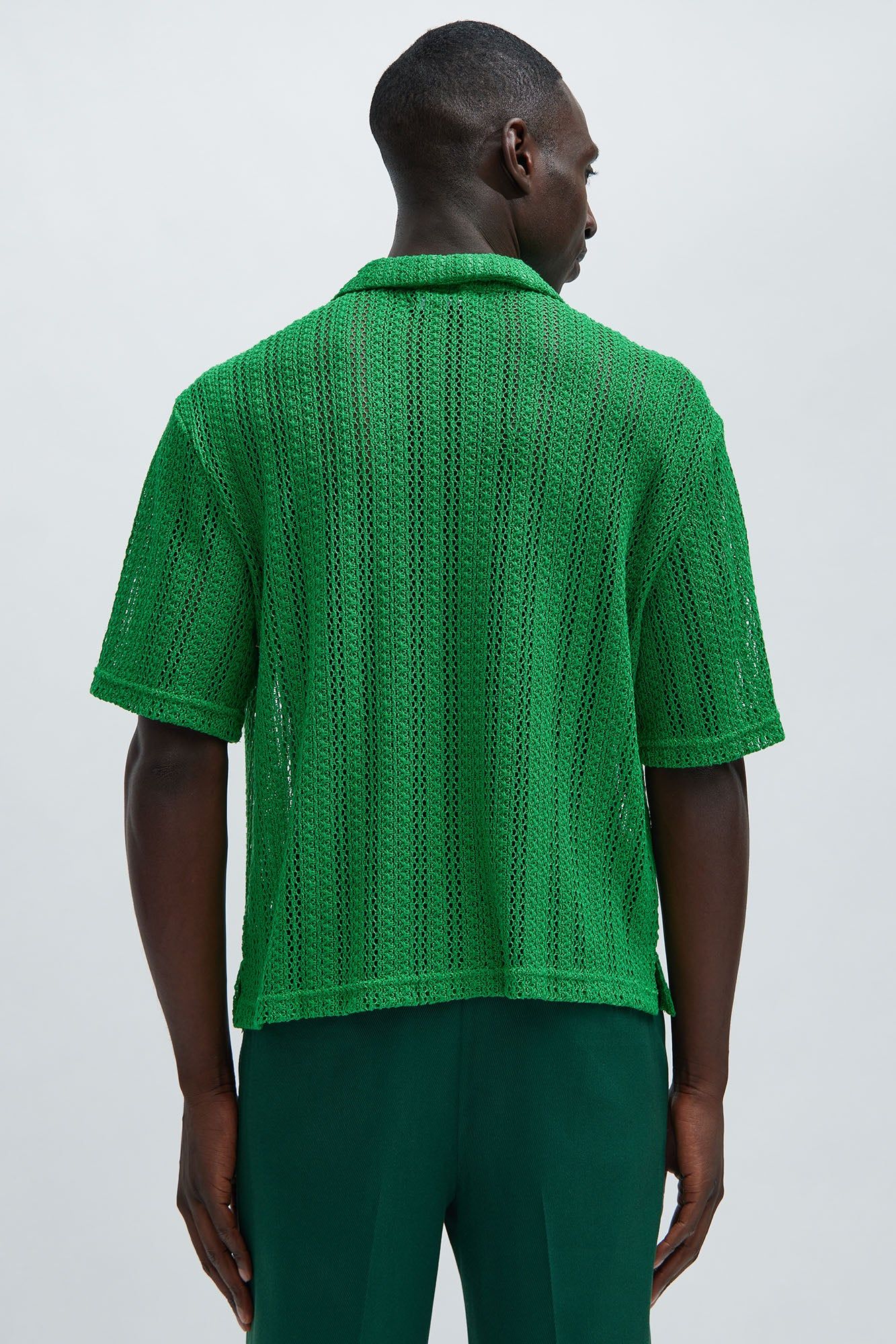 Atlas Textured Boxy Shirt - Green sold by Fashion Nova product image thumbnail 3