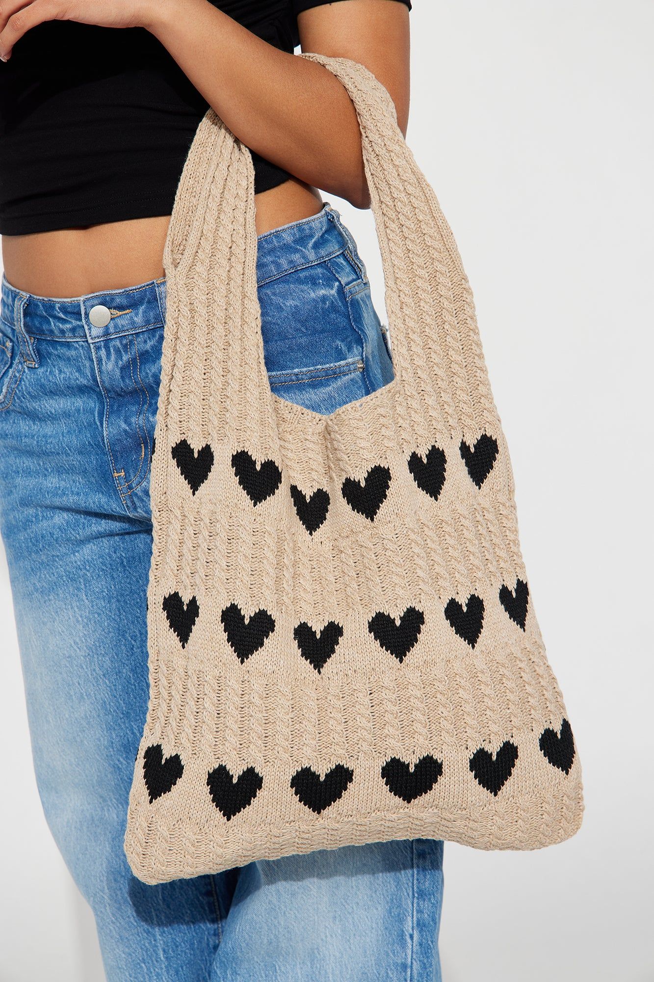 Picnic Dates Tote Bag - Ivory/combo sold by Fashion Nova