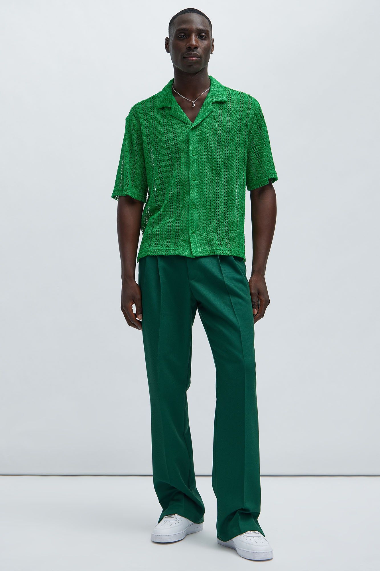 Atlas Textured Boxy Shirt - Green sold by Fashion Nova product image thumbnail 2