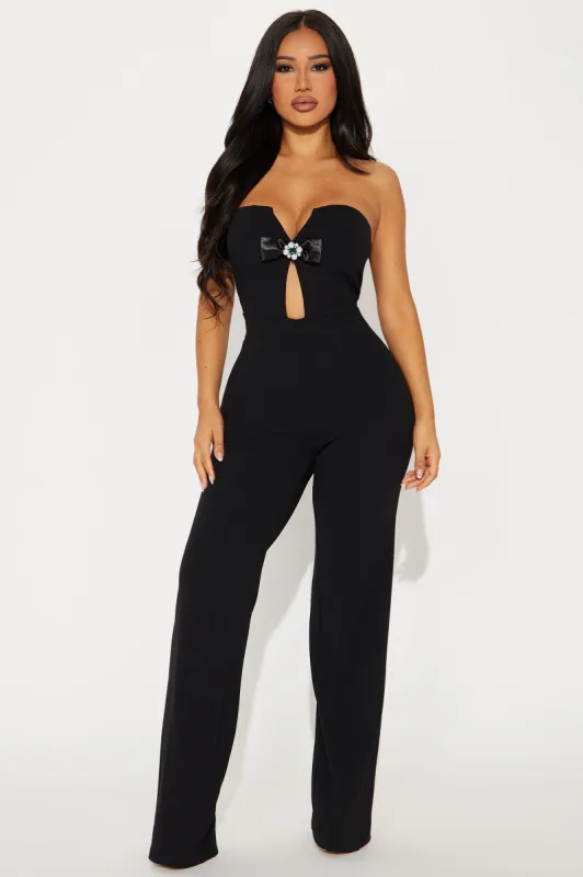 Straight To You Jumpsuit - Black sold by Fashion Nova