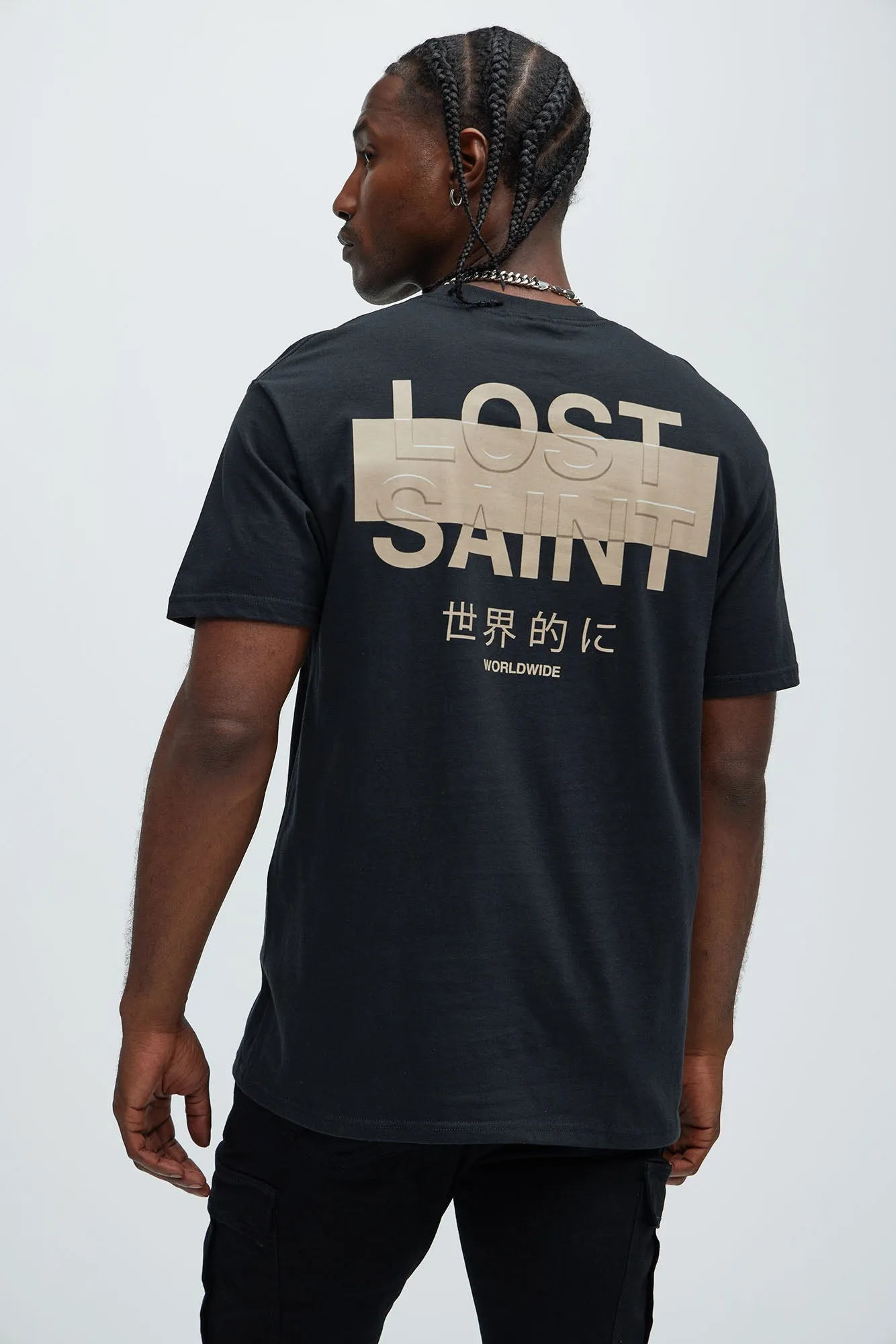 Lost Saint Worldwide Short Sleeve Tee - Black sold by Fashion Nova product image thumbnail 3