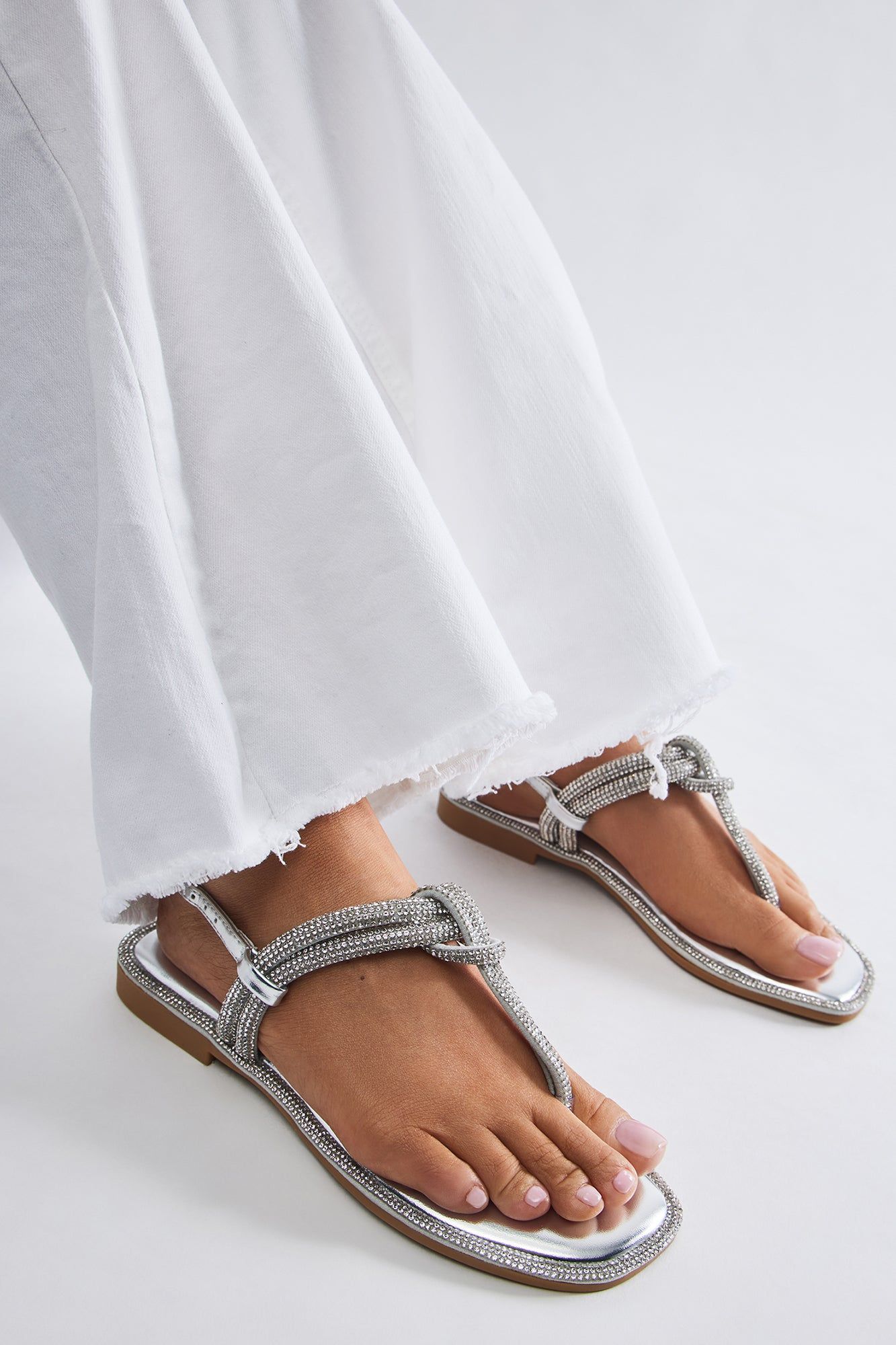 Lizzy Embellished Sandals - Silver sold by Fashion Nova product image thumbnail 3