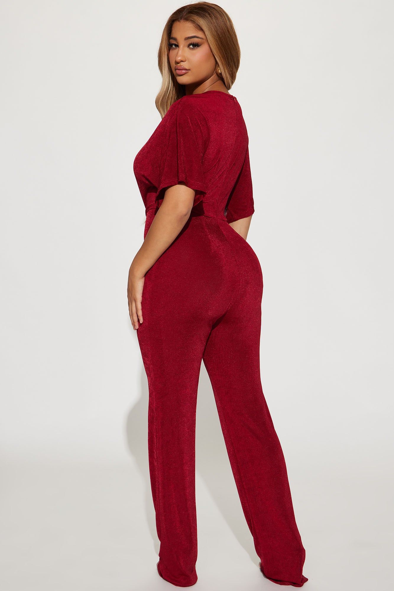Full Grown Jumpsuit - Burgundy sold by Fashion Nova product image thumbnail 3