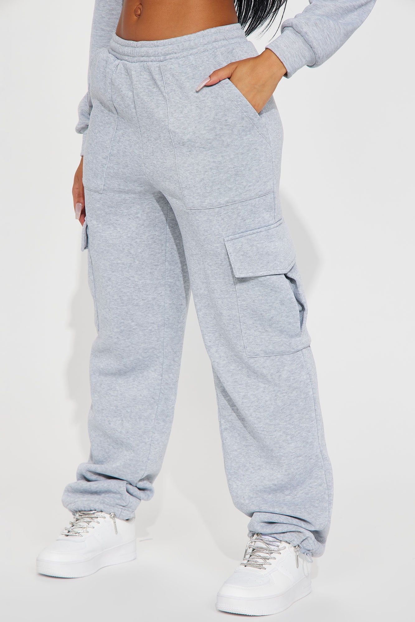 Tessa Fleece Lounge Jogger - Grey sold by Fashion Nova product image thumbnail 2
