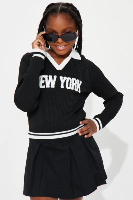 Mini When In New York Sweater - Black/combo sold by Fashion Nova