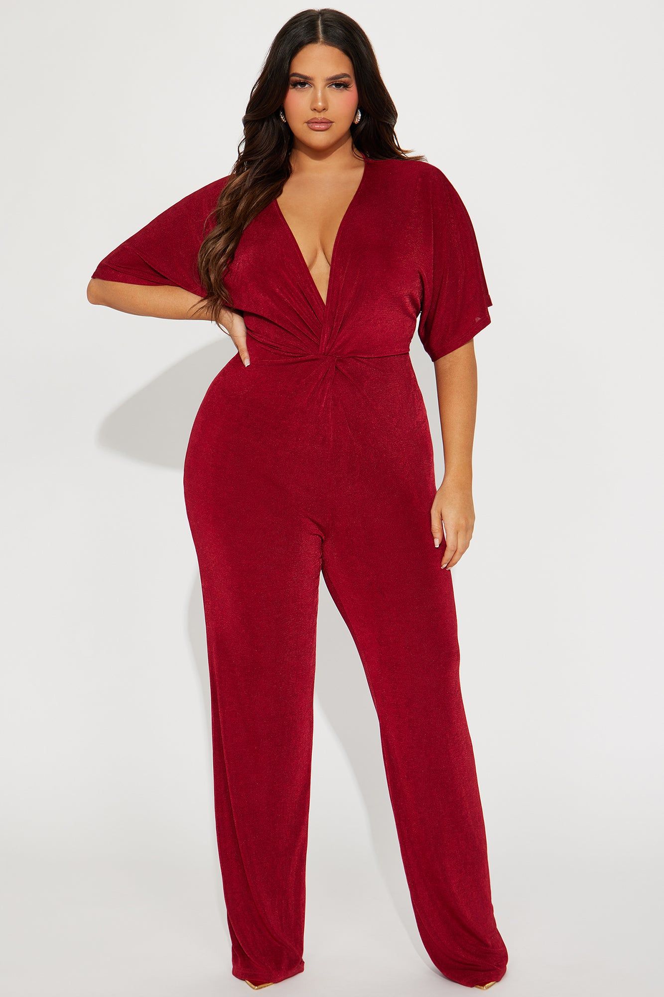 Full Grown Jumpsuit - Burgundy sold by Fashion Nova product image thumbnail 4