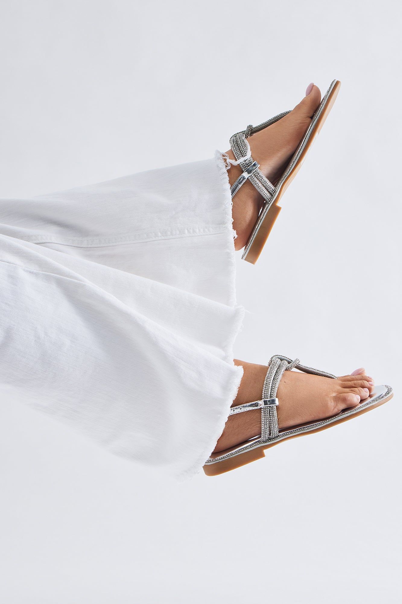 Lizzy Embellished Sandals - Silver sold by Fashion Nova product image thumbnail 2