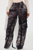 Nights in Satin Cargo Pant - Black sold by Fashion Nova