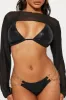 Lita Chain 3 Piece Bikini Set - Black sold by Fashion Nova