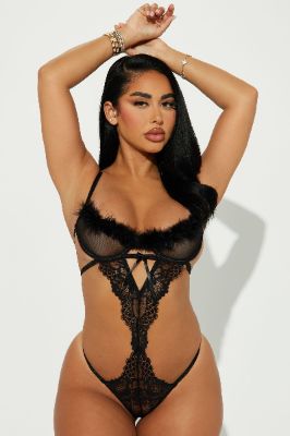 At Midnight Lace Teddy - Black sold by Fashion Nova