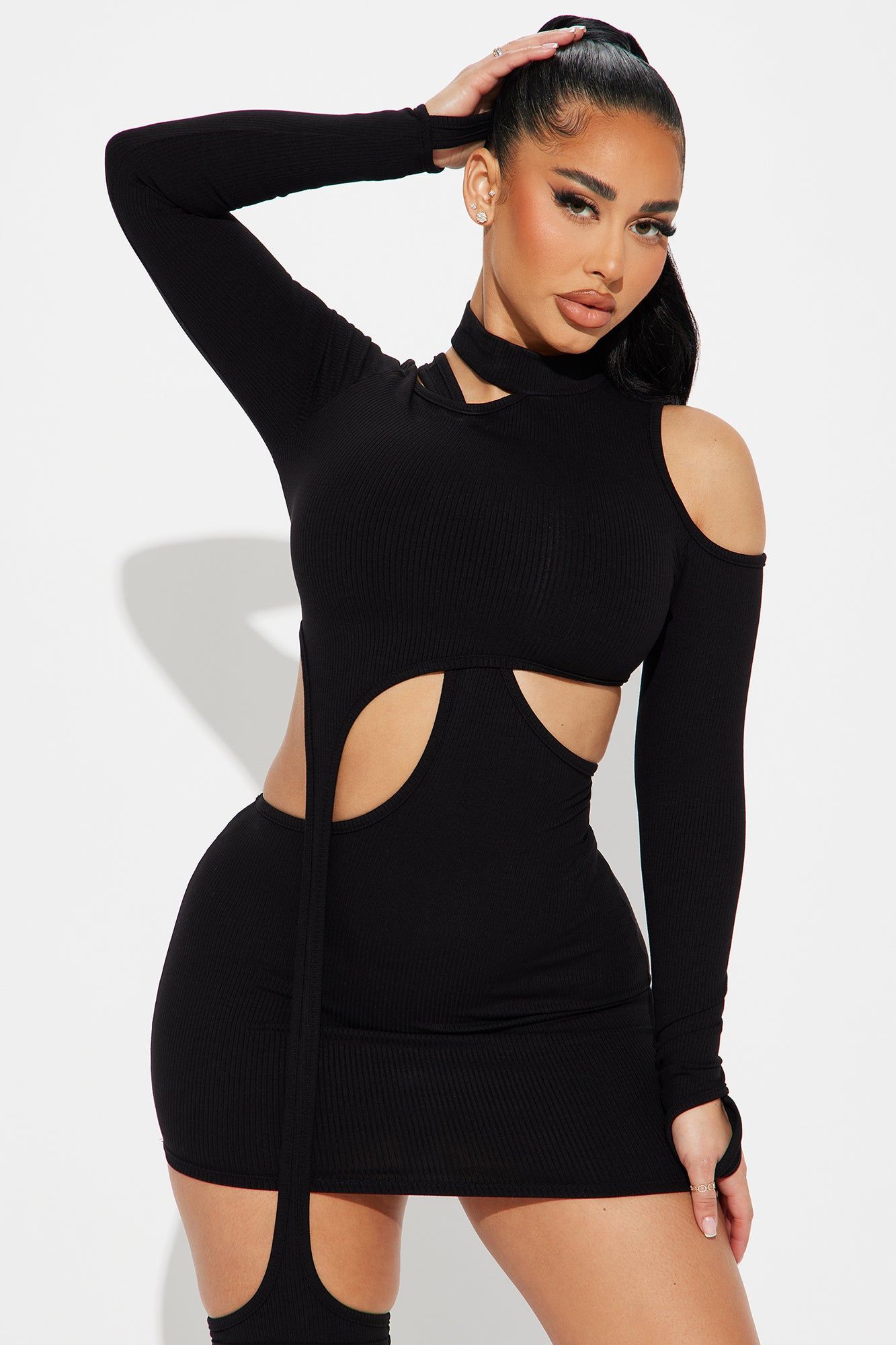 Natalie Cut Out Mini Dress - Black sold by Fashion Nova product image thumbnail 2