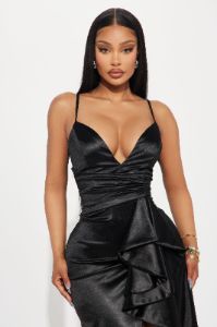 Talking About Me Gown - Black sold by Fashion Nova