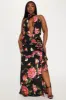 Pick Me Chiffon Maxi Dres - Black/combo sold by Fashion Nova